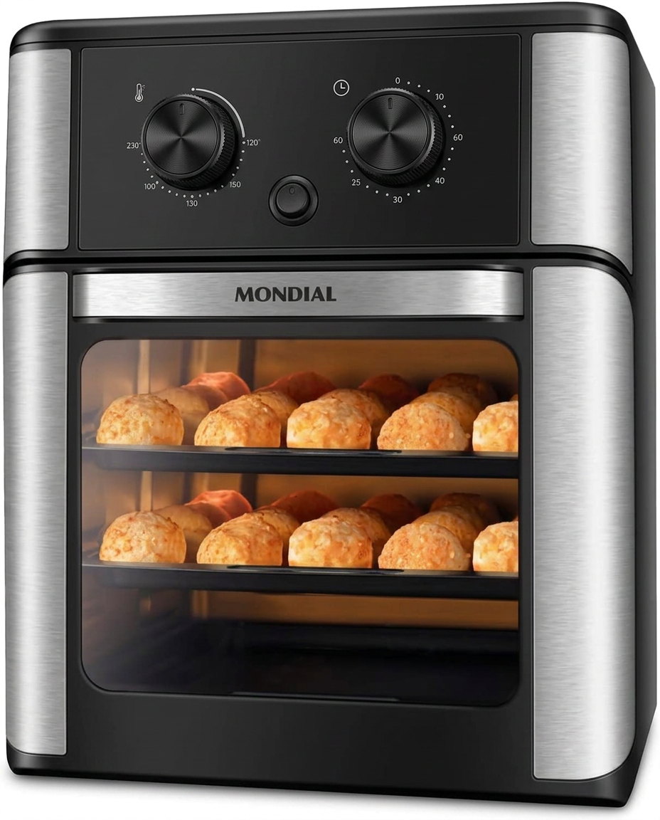 Fritadeira Air Fryer Oven 12L Mondial Preto (Analógica)
